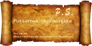 Putternek Skolasztika névjegykártya